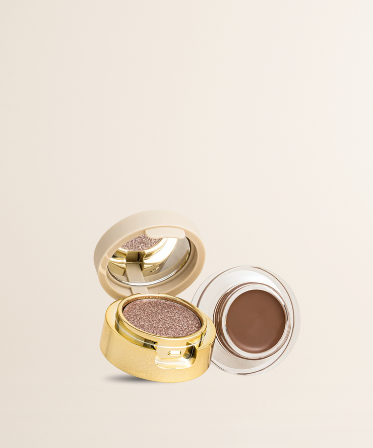 One & Done Eyeshadow | Sepia Gleam Foundation Brush