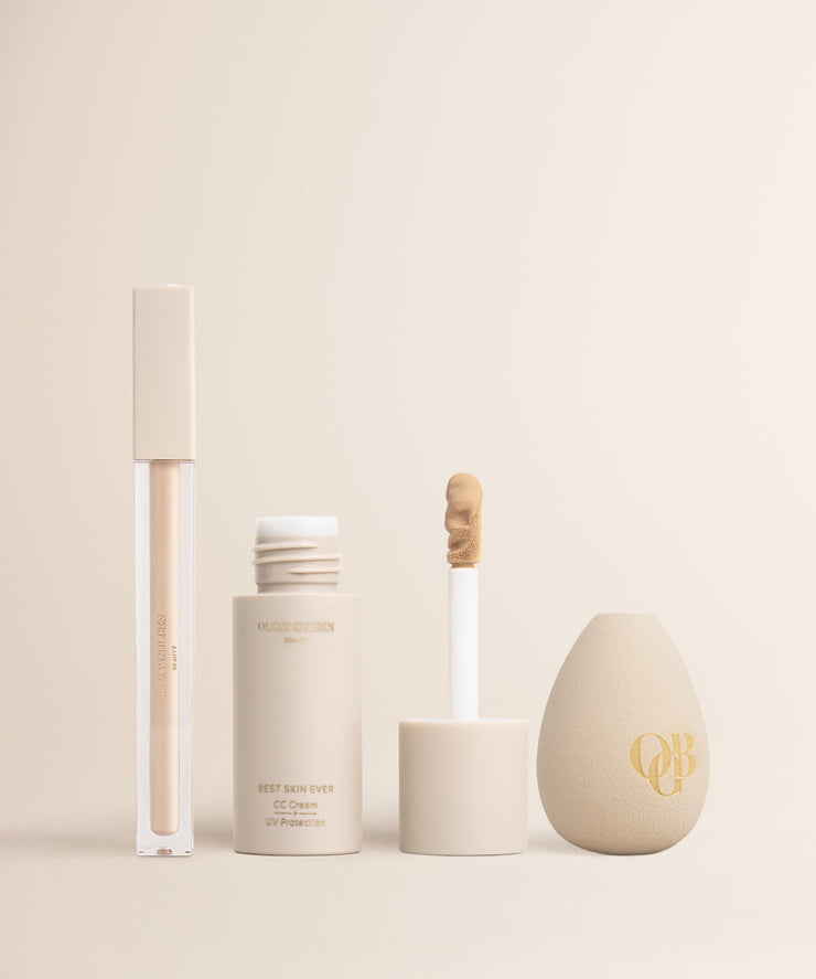 Best Skin Ever CC Cream + Brightening Concealer Bundle| Fair Foundation Brush